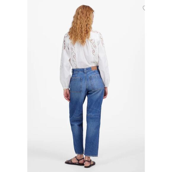 NWT Madewell The Petite Darted Barrel-Leg Jean Size 32 Retail $148 - Picture 3 of 8